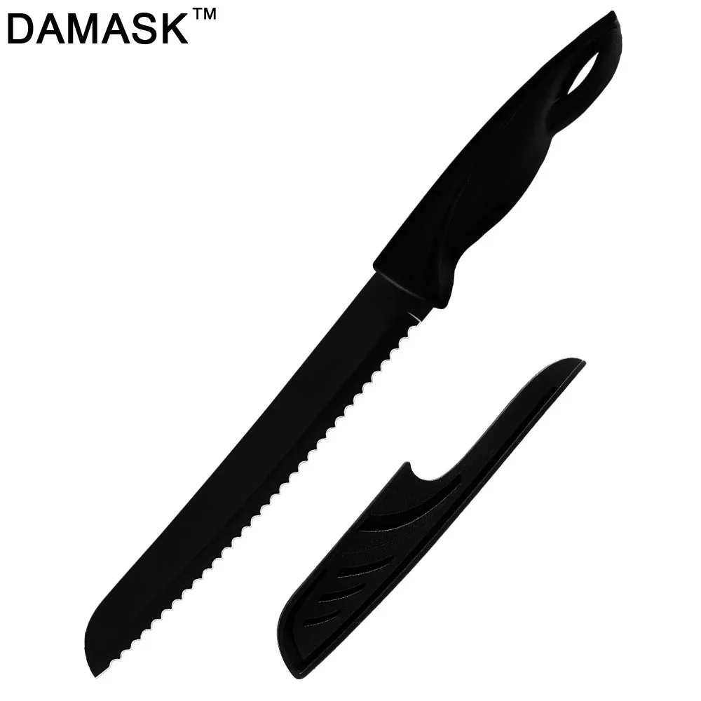 DAMASK кухонные ножи из нержавеющей стали слайсер хлеб сантоку для чистки овощей и