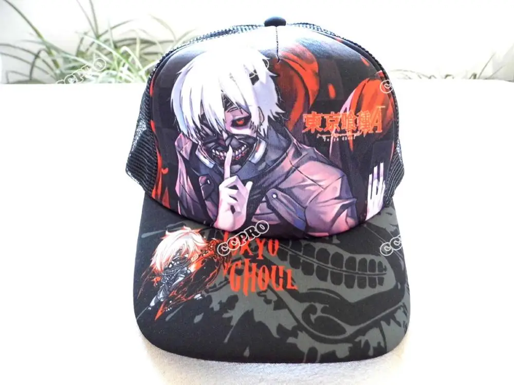 Tokyo Ghoul 3 Аниме ACG Hatsune Miku Бейсбол остроконечная Кепка Snapback девушка солнцезащитная Кепка с сеткой - Цвет: Tokyo Ghoul 3