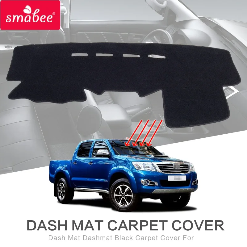 Smabee для Toyota Hilux Fortuner 2005 ~ 2014 AN50 AN60 SW4 SR5 нескользящий коврик Dashmat черный приборной