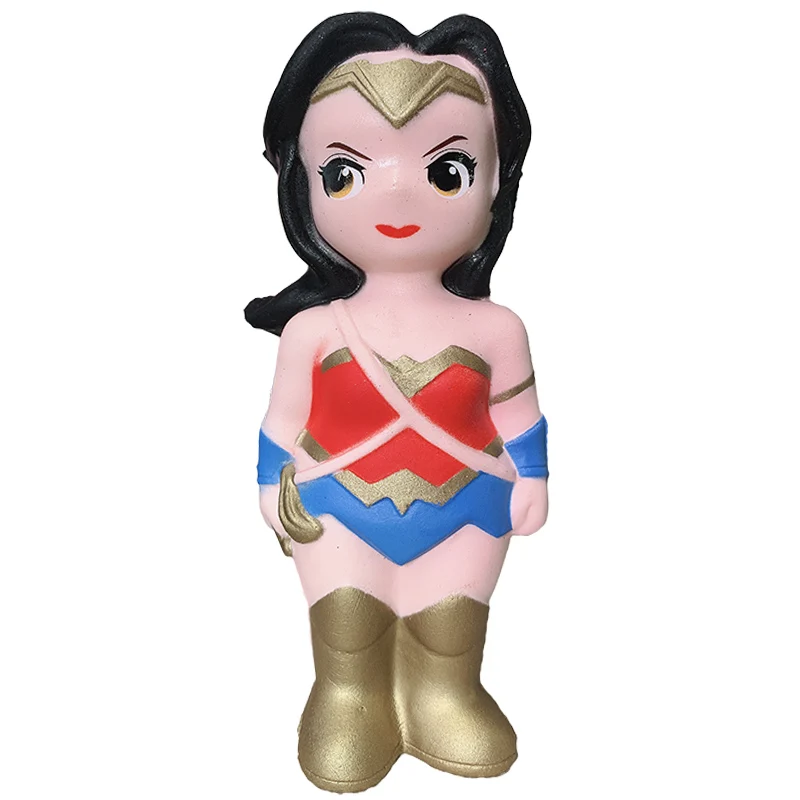 Wonder Woman Новинка, милый супер герой, мягкий человек-паук, Железный человек, Халк, медленно поднимающийся, мягкие игрушки, хлеб, запах, облегчение стресса для детей, забавная Подарочная игрушка - Цвет: Wonder Woman