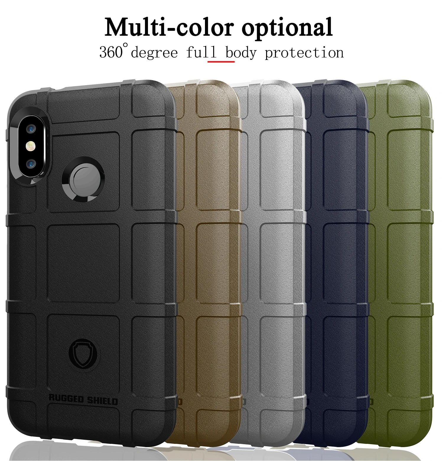 Защитный силиконовый чехол на 360 градусов для xiaomi A2 Lite прочная Защита Чехол
