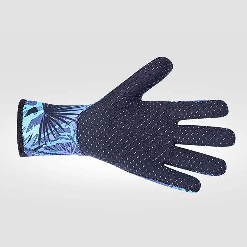 3 мм Неопреновые камуфляжные синие противоскользящие перчатки для плавания и
