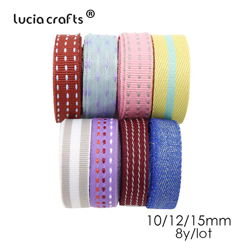 Mixed B Распродажа! Lucia crafts, 8 ярдов, много вариантов, с принтом, Корсажная/атласная лента, бант, сделай сам, для шитья, материалы ручной работы, аксессуары S0202 - Цвет: Mixed B