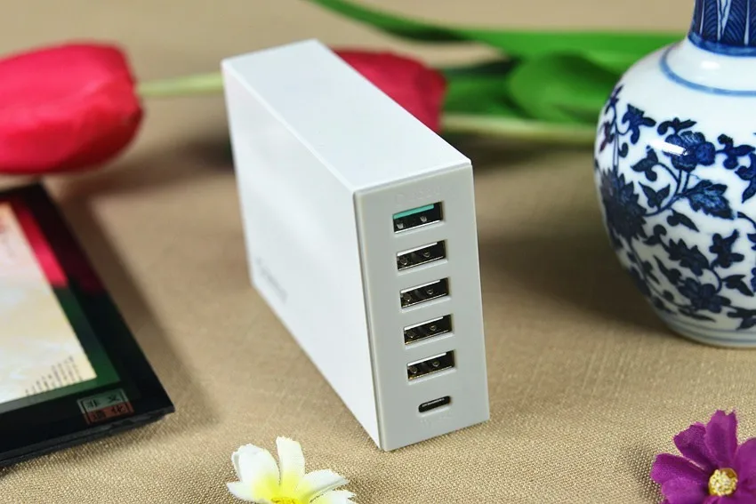 ORICO Тип-C QC2.0 быстрая Зарядное устройство 6-портовая Зарядное устройство 5V2. 4A 9V2A 12V1. 5A мобильного телефона Зарядное устройство для iPhone samsung S6 SONY htc