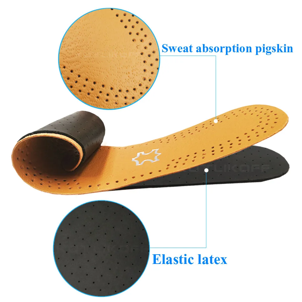 3mm Ultra Thin Leather Insoles Breathable Deodorant Latex Instantly Absorb Sweat Replacement Inner Soles Shoes Insole Pad