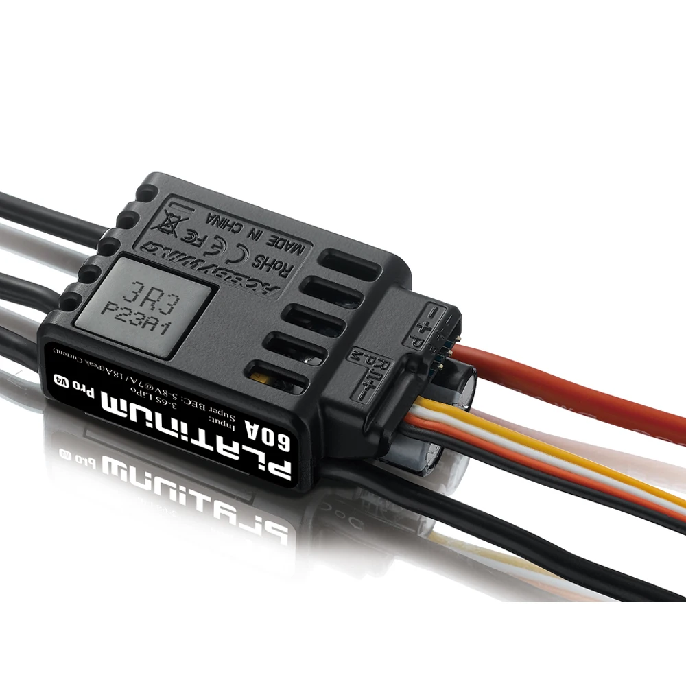 Оригинальный Hobbywing Platinum 60A PRO V4 ESC (3S 6S) для вертолета 450 480 Heli (Пропеллер: 325 360