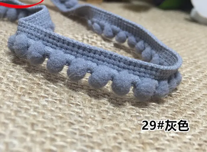 Дешевая кружевная лента с помпонами цветная 11 мм широкая кисточка аксессуары для