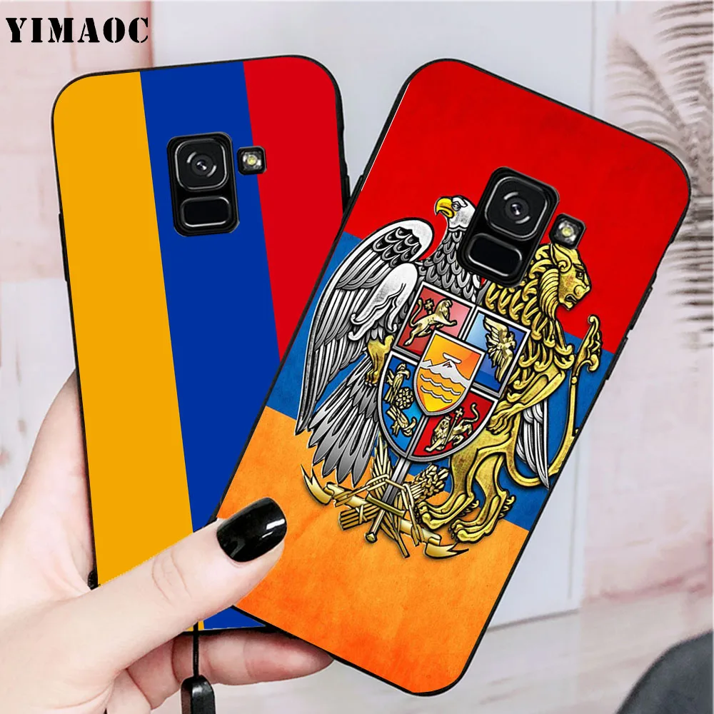 YIMAOC Armenia Flag coat of arms Soft Case for Samsung Galaxy A3 A5 A6 A7 A8 A9 Plus Note 8 9 A10 A30 A40 A50 A70 |