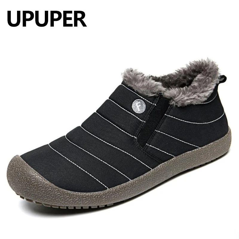 Зимняя Теплая мужская повседневная обувь водонепроницаемые кроссовки на