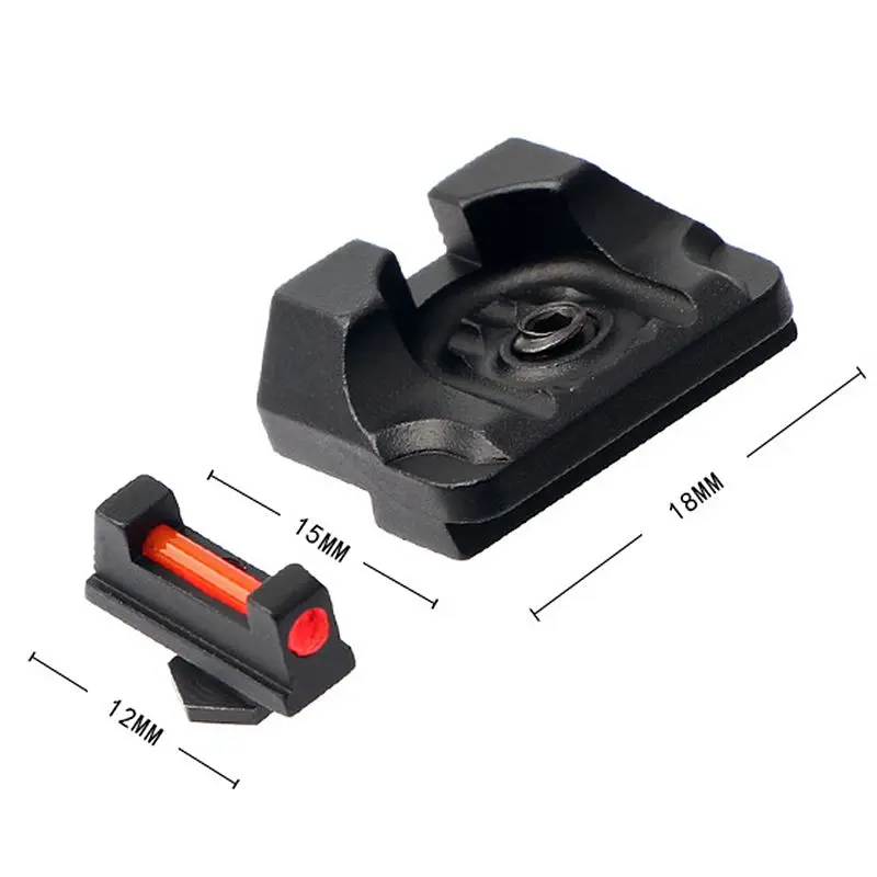 Новый оптоволоконный передний прицел/задний боевой прицел для Glock 17 19 20 21