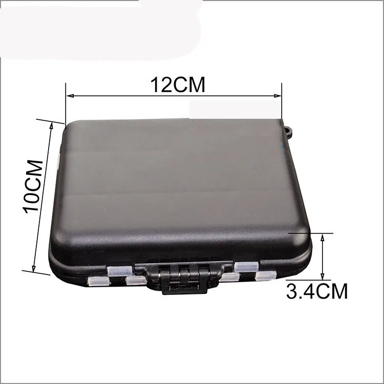 Big Black 120MM Маленькая черная коробка для рыболовных принадлежностей, пластиковая коробка для рыболовных снастей, коробка для хранения рыболовных снастей - Цвет: Big Black 120MM