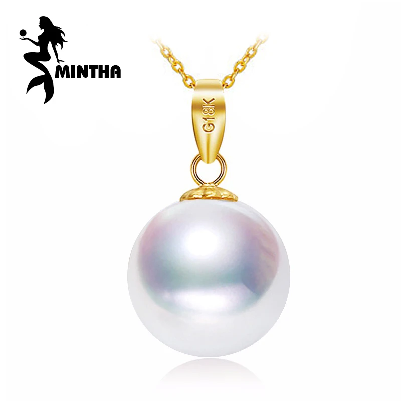 Жемчужные ювелирные изделия MINTHA 18K с жемчугом желтого золота ожерелья рога и