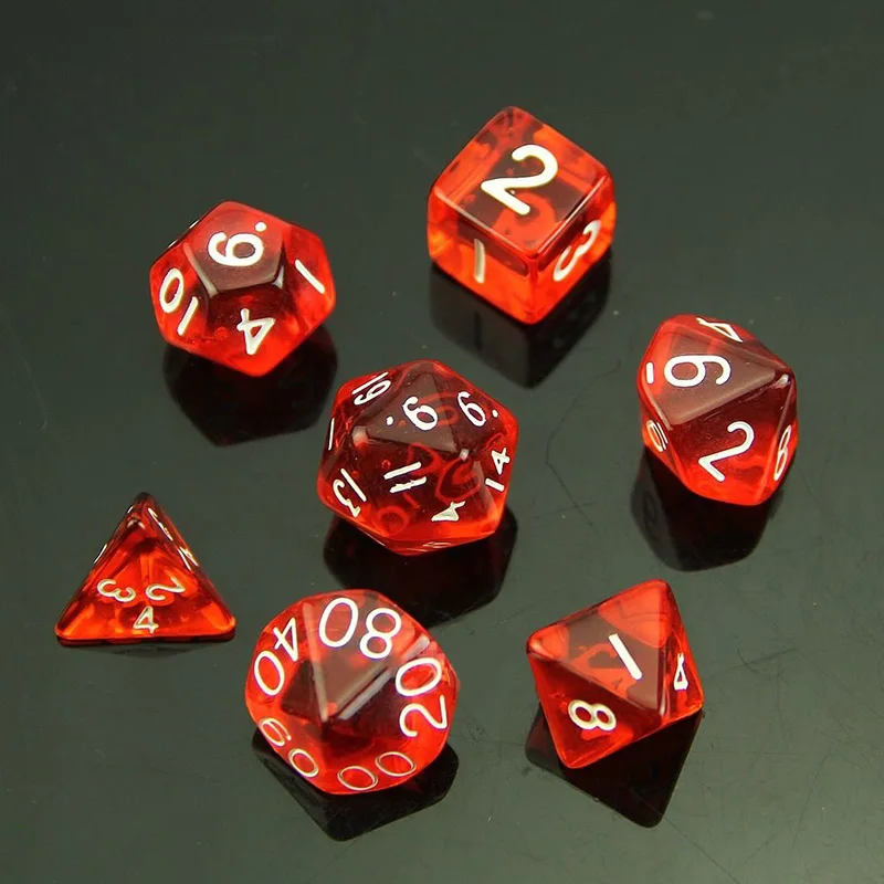 Многогранная двухсторонняя игра D4 D6 D8 D10 D12 D20 в кости для подземелья и драконов 6