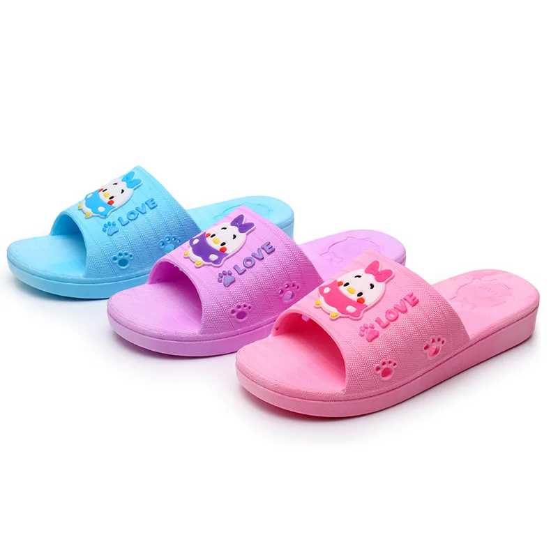 

2019 Women Cute Lovely Bath Slippers Slip On Flats Beach Sandals Flip Flops Ladies Shoes Sliders Shoes Zapatos De Mujer Non-slip