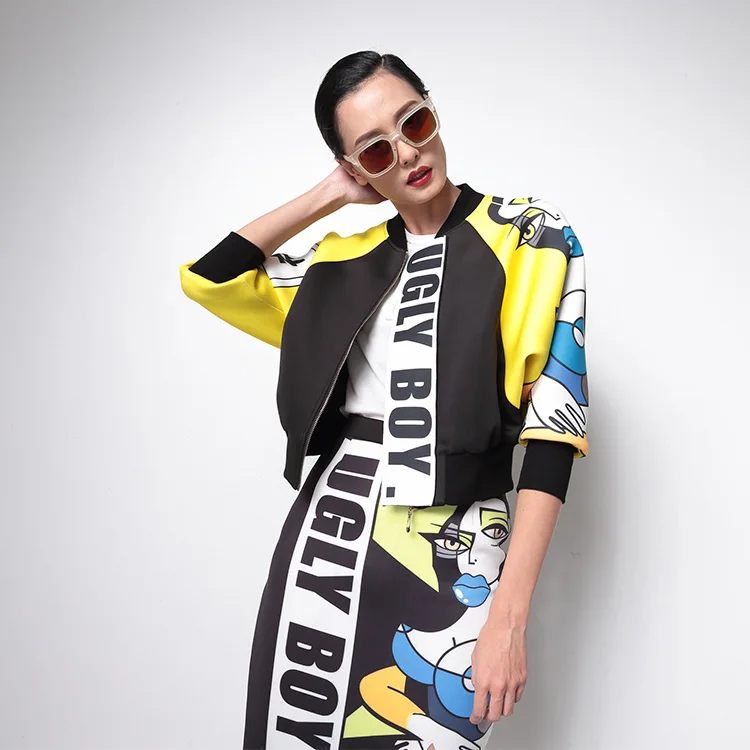 Новинка 2019 модное женское пальто персонализированная бейсбольная одежда