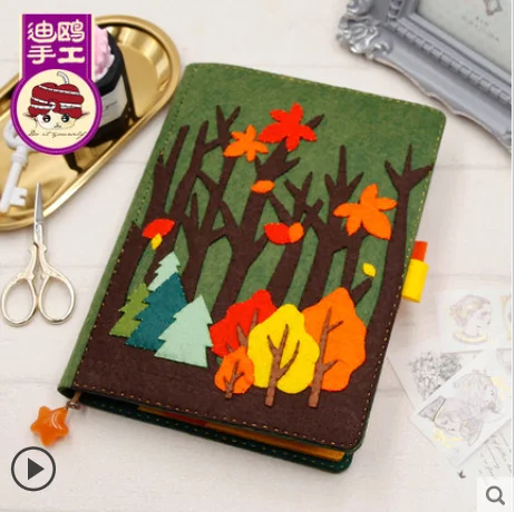 D 17x23 книга лицо Дневник Обложка Ткань Войлок комплект Нетканая ткань ремесло DIY шитье набор материал для рукоделия DIY рукоделие принадлежности - Цвет: D
