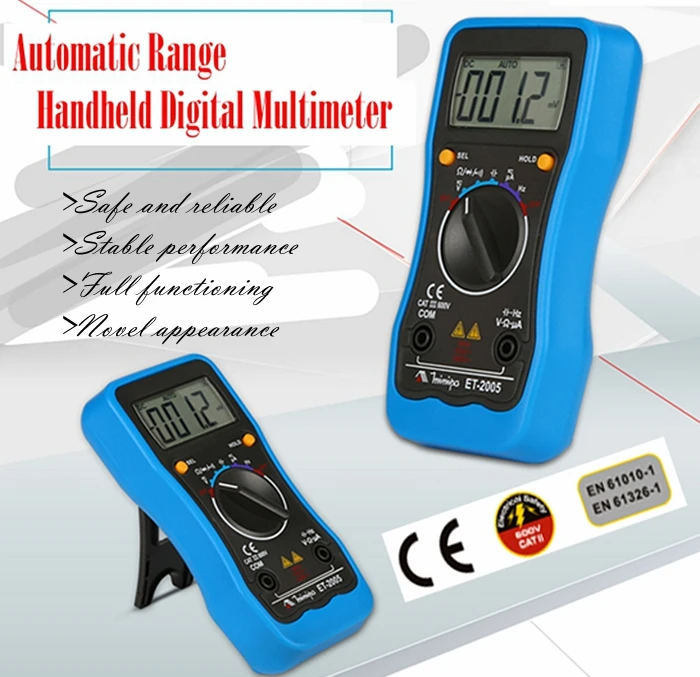 Мини Мультифункциональный цифровой мультиметр Minipa ET 2005 измерительная емкость