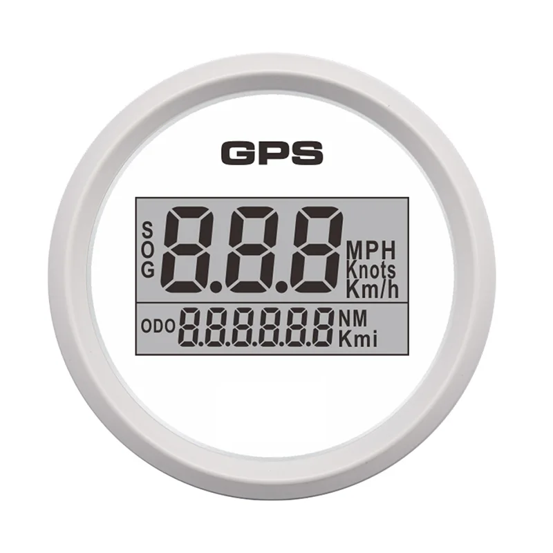 52 мм ATV цифровой gps Спидометр Одометр для лодки автомобиля мотоцикла морской ЖК-дисплей миля в час метр узлов 12 В 24 В - Цвет: WW 8 Color Light
