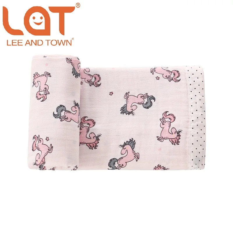 pink LAT, детские одеяла, 2 слоя, для новорожденных, мягкие, муслиновые, хлопковые, для младенцев, пеленка, конверт, коляска, обертка для новорожденных, детские постельные принадлежности, одеяла - Цвет: pink
