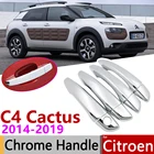 Для Citroen C4 Cactus 2014  2019 Роскошная хромированная наружная дверная ручка, аксессуары для автомобиля, Набор наклеек, отделка, 2015, 2016, 2017, 2018