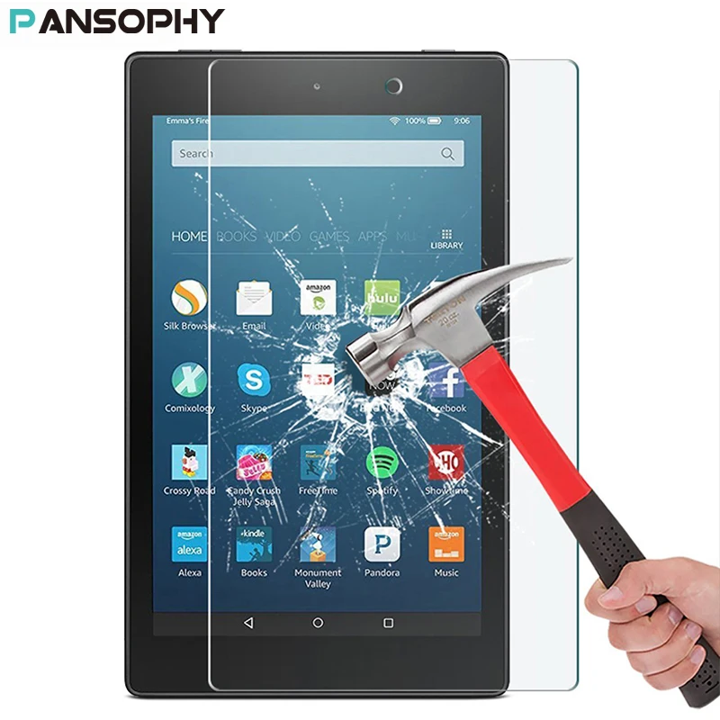 9H закаленное стекло для всех New Amazon Kindle Fire HD 8 Защитная пленка экрана HD8