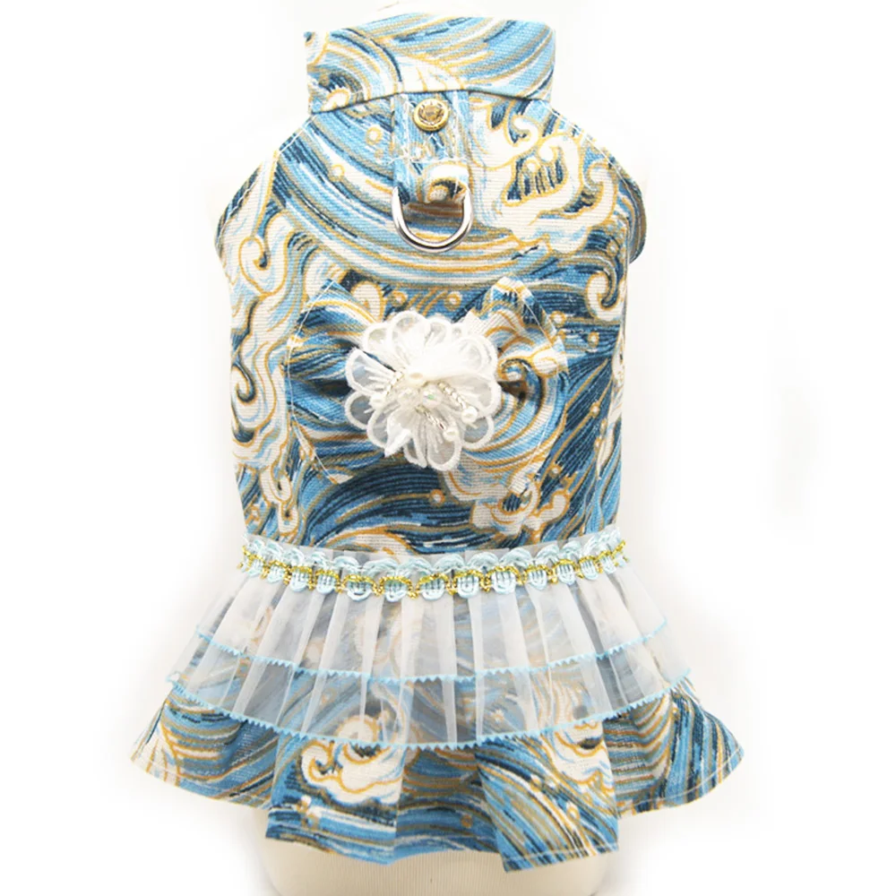 Платье-пачка в японском стиле для собак одежда любителей рубашка жилет жгут