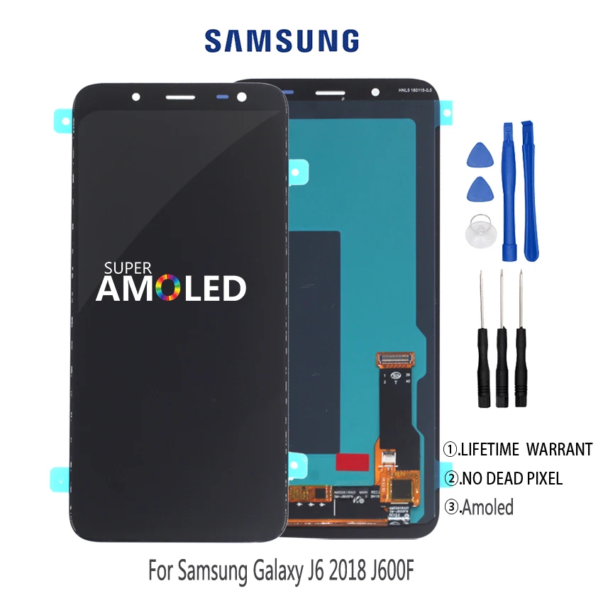 Оригинальный AMOLED для Samsung Galaxy J6 2018 ЖК дисплей кодирующий преобразователь