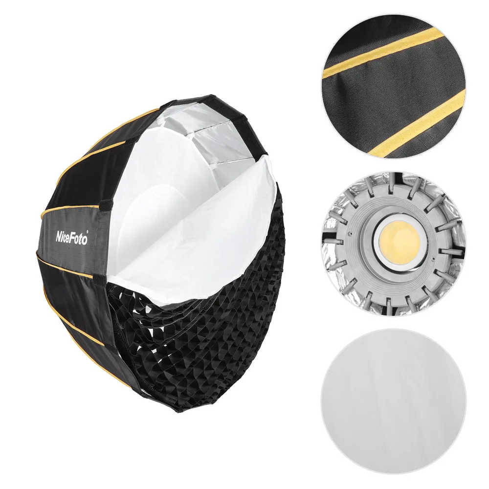 Софтбокс NiceFoto led-9090cm для фотостудии портретной свадьбы фотоизделия диаметр 90 см/35