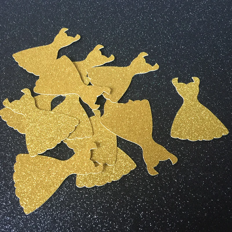 Gold/Silver/Black Glitter Dress Confetti for Bridal Showr Party Decor Anniversary Events Dinner Table Decorations Supplies | Дом и сад