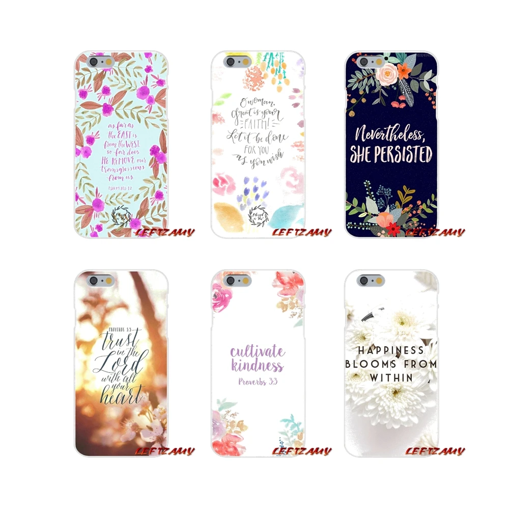 Библейские стихи цветок топ подробные популярные силиконовые чехлы для iPhone X XR XS