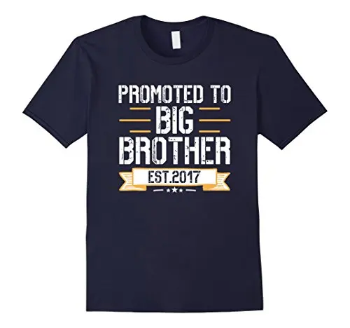 Promoted To Big Brother Est 2017 hot Summer funny cool Fashion Printed Hipster Tops men's T Shirt | Мужская одежда