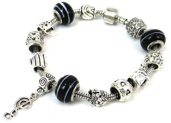 alloy charm european bead Bracelet for metal Bangle Vintage Jewelry | Украшения и аксессуары