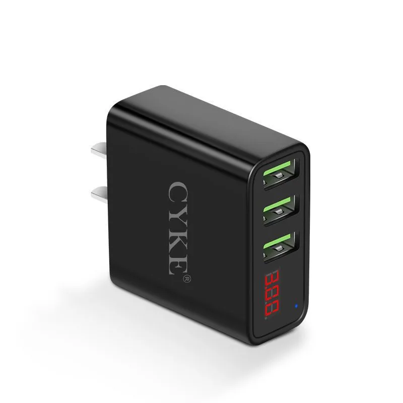 Зарядное устройство с 3 портами 5 в а быстрое зарядное USB умным цифровым дисплеем