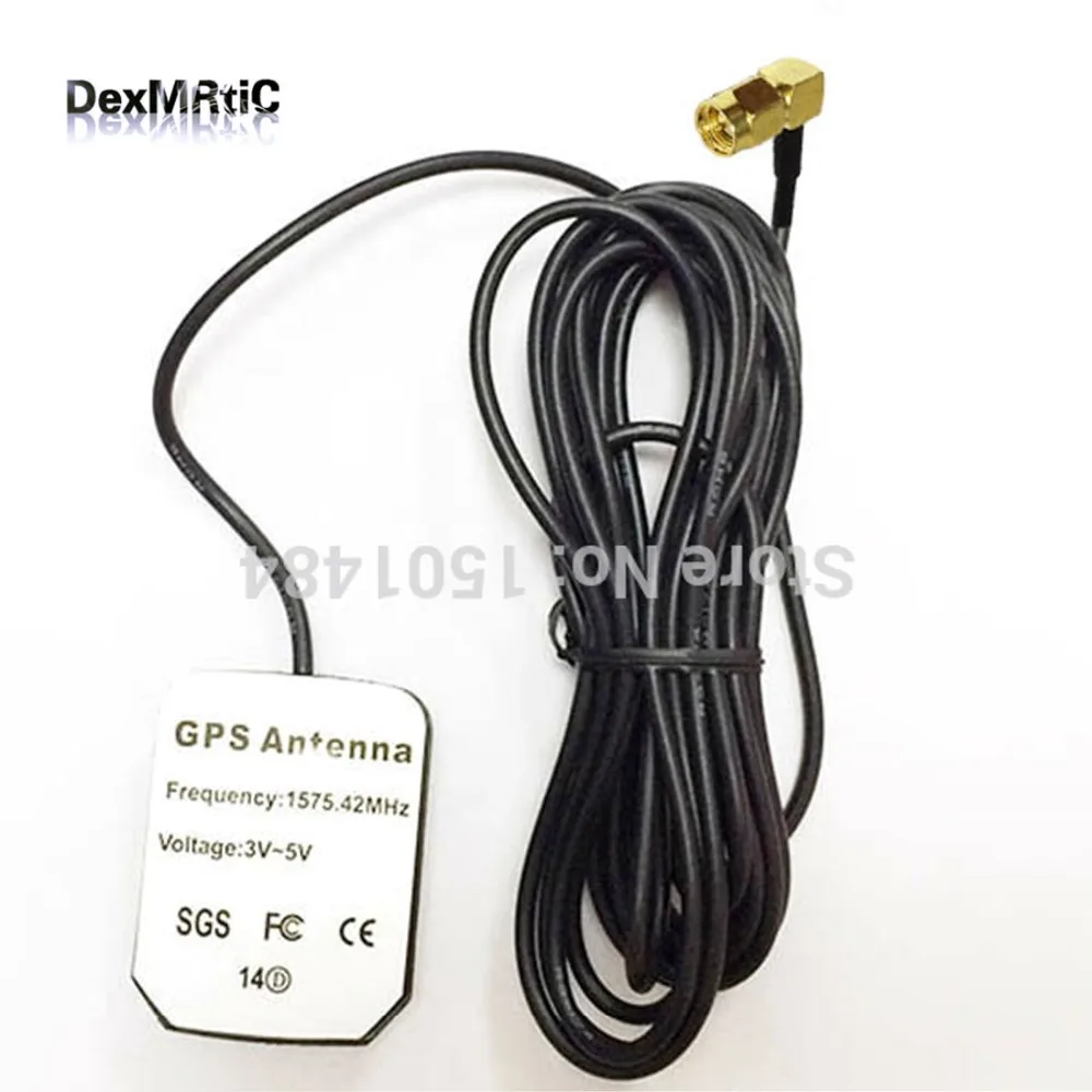 Автомобильная GPS навигационная антенна SMA male 1 шт. угловой разъем и Удлинительный
