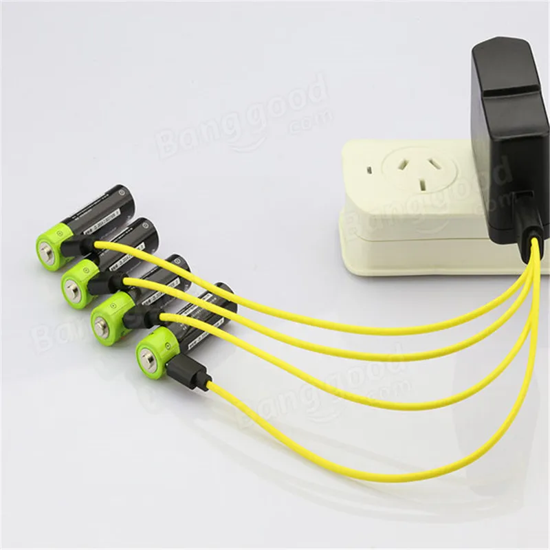 2 шт. ZNTER 1 5 в 1250 мАч AA Li-Po батарея USB перезаряжаемые для РУ передатчика | Игрушки и