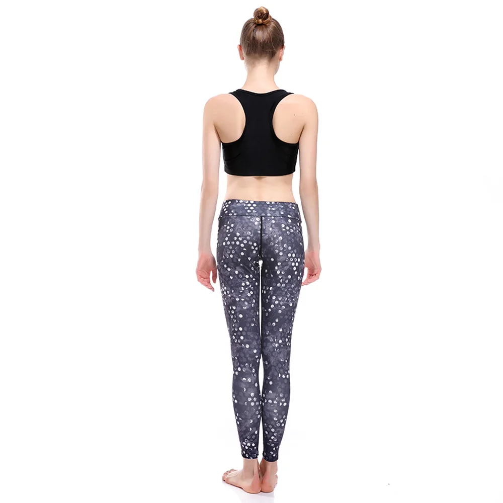 Лидер продаж осенне-зимние обтягивающие леггинсы в горошек с высокой талией для