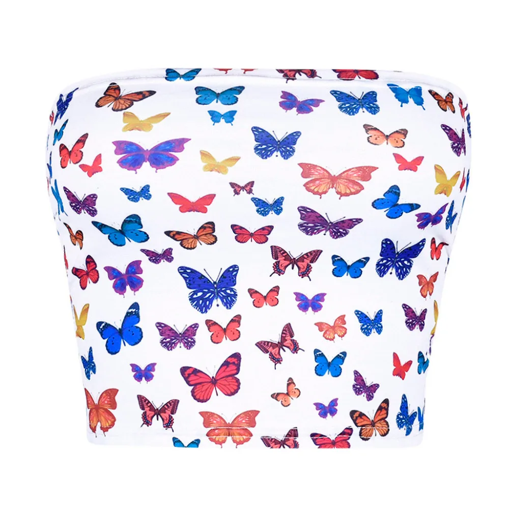 Женская футболка с перекрестными лямками Повседневная в стиле Харадзюку принтом