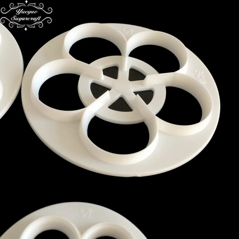 Yueyue Sugarcraft 6pc Succulents plastic fondant cutter cake mold decorating tools | Дом и сад