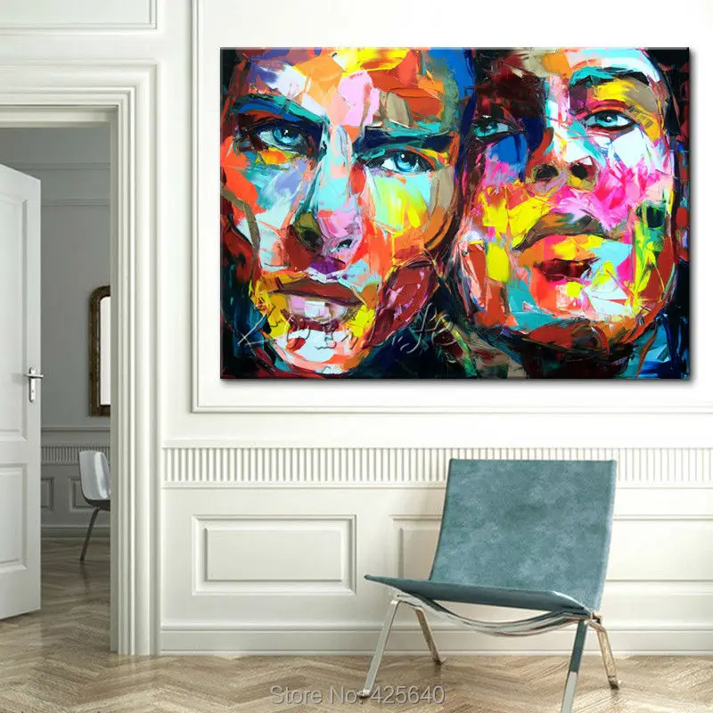 Палитра нож для рисования портрет Франсуаза Nielly ручная роспись палитра лица