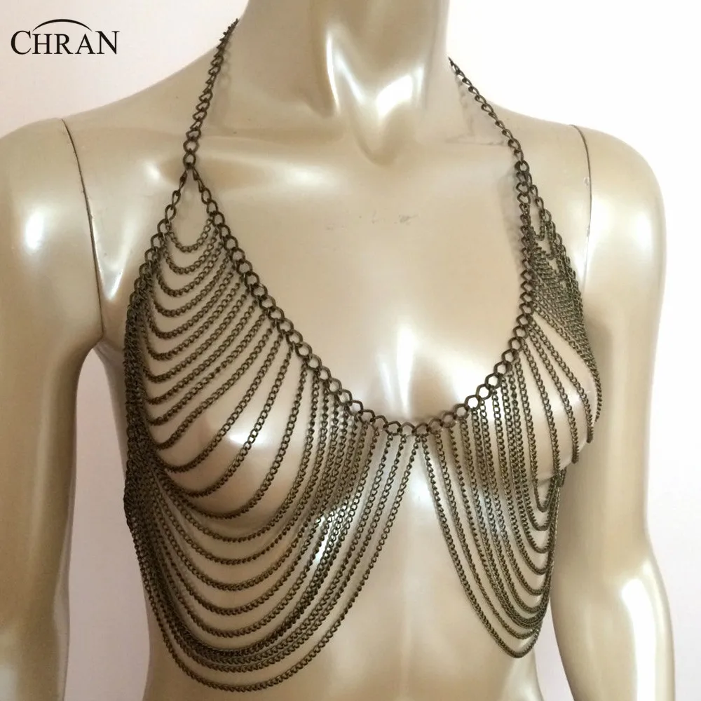 Женское Ожерелье Chran на бретельках пикантная Цепочка Бралетт бикини с талией