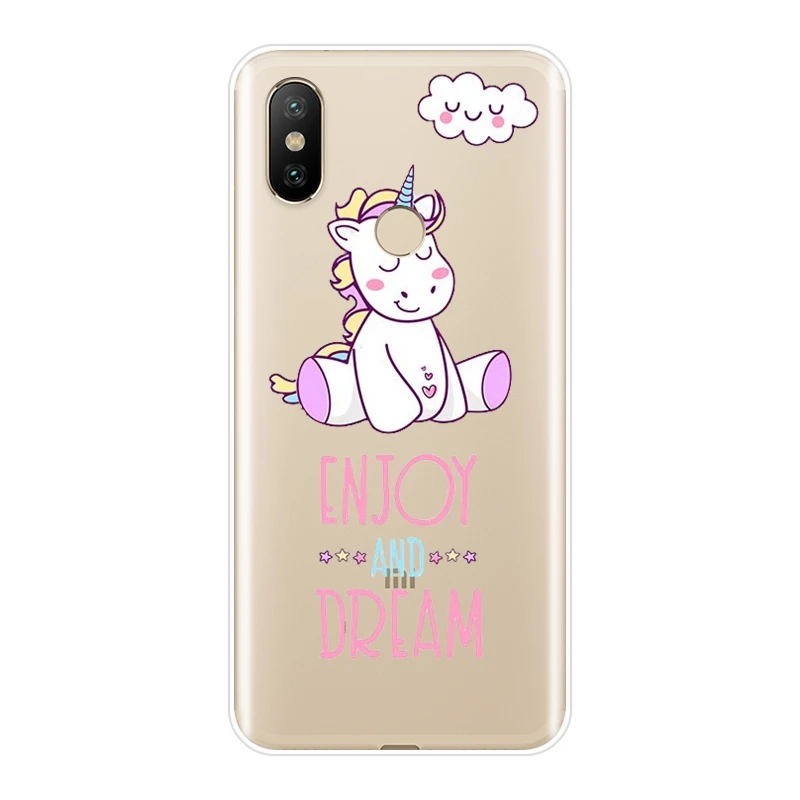 Милый силиконовый чехол для телефона Kawaii Girl с единорогом Xiaomi Mi 5 5C телефон 5X 6 6X Plus