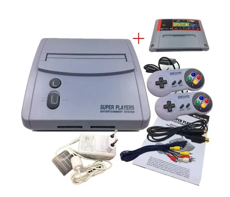 Тв видео игра PAL консоль для Snes 16 битных игр с 100 + 22 в 1 SNES игровой картридж (можно