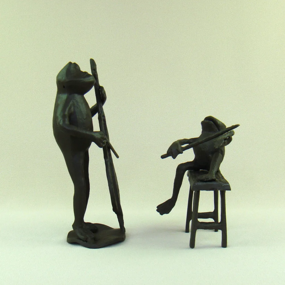 Железная статуэтка ручной работы в виде басов играющих лягушку|gifts and crafts|gift giftsgift