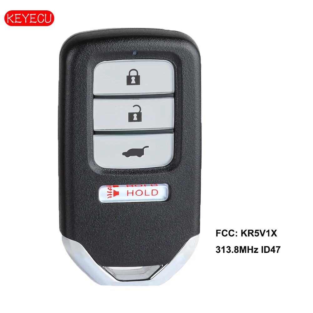 Дистанционный смарт ключ брелок Keyecu 4 кнопки 313 8 МГц ID47 для Acura MDX RDX ILX TLX 2014 2019 FCC: