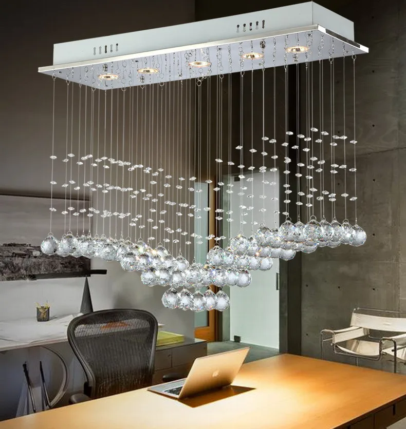 

Luxury Fashion Creative Crystal Ceiling Light Rectangular Simple LED Lamps For Bar Home Lighting Corridor Modern DHL Free
