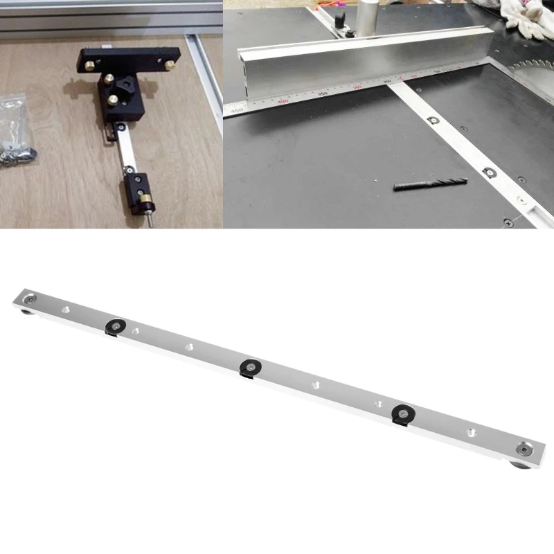 

OOTDTY 450mm Aluminium Alloy Rail Miter Bar Slider Table Saw Gauge Rod Woodworking Tool