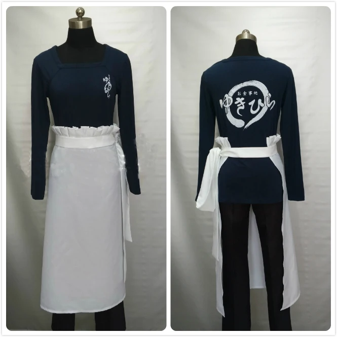 

Food Wars! Shokugeki no Soma Yukihira Souma cos Cook work clothes Apron Cosplay Costume custom made