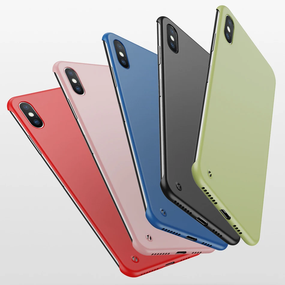 Borderless чехлы для iPhone Xr X Xs максимальный чехол конфеты цвет Бескаркасный скраб