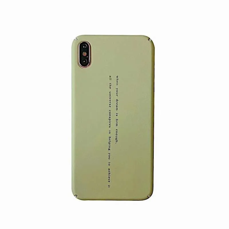 Japanese matcha tea green Simple letter Retro phone case for coque iPhone 7 plus 8 6s matte iphone cover X XR XS | Мобильные
