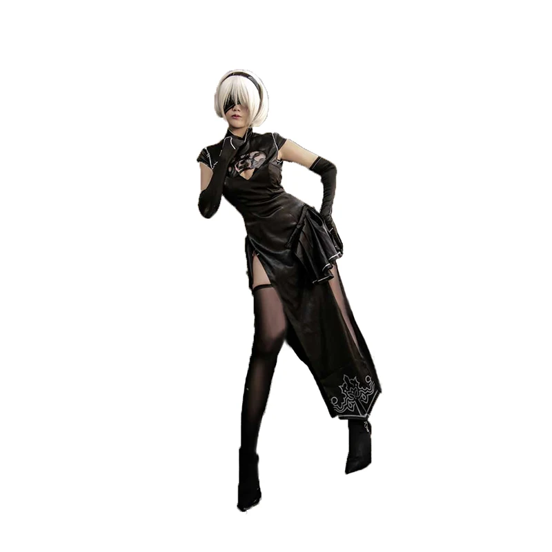 2B NieR Automata Йорга № 2 Тип B Униформа костюм-Чонсам для косплея